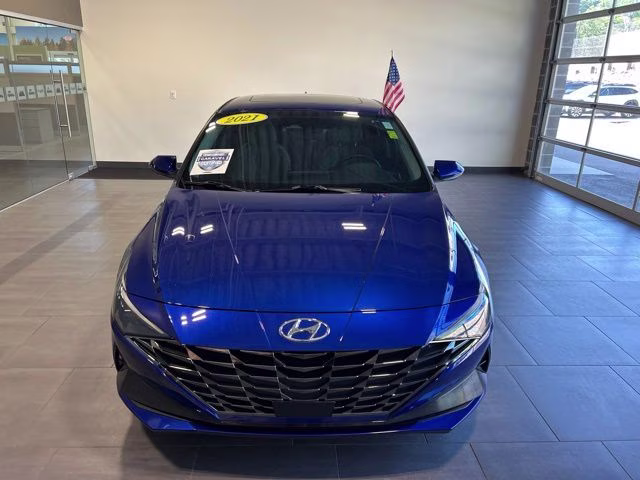 2021 Intense Blue Hyundai Elantra Limited FWD Sedan