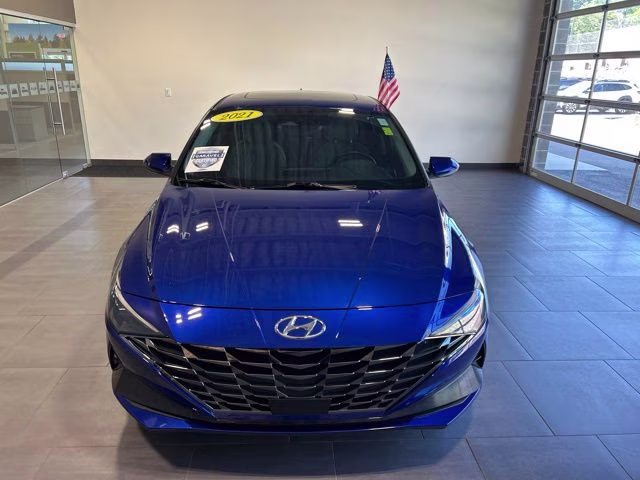 2021 Intense Blue Hyundai Elantra Limited FWD Sedan
