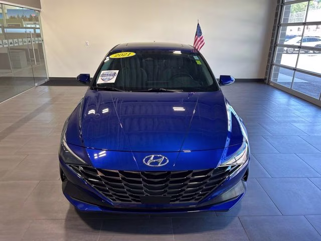 2021 Intense Blue Hyundai Elantra Limited FWD Sedan
