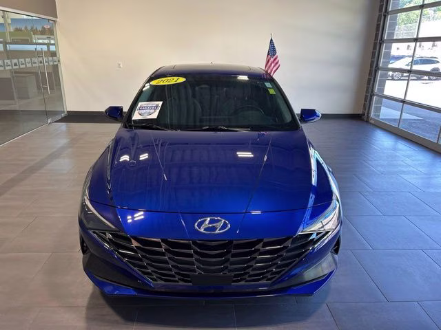 2021 Intense Blue Hyundai Elantra Limited FWD Sedan