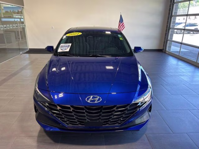 2021 Intense Blue Hyundai Elantra Limited FWD Sedan