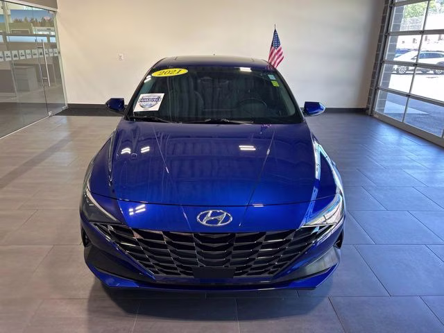 2021 Intense Blue Hyundai Elantra Limited FWD Sedan