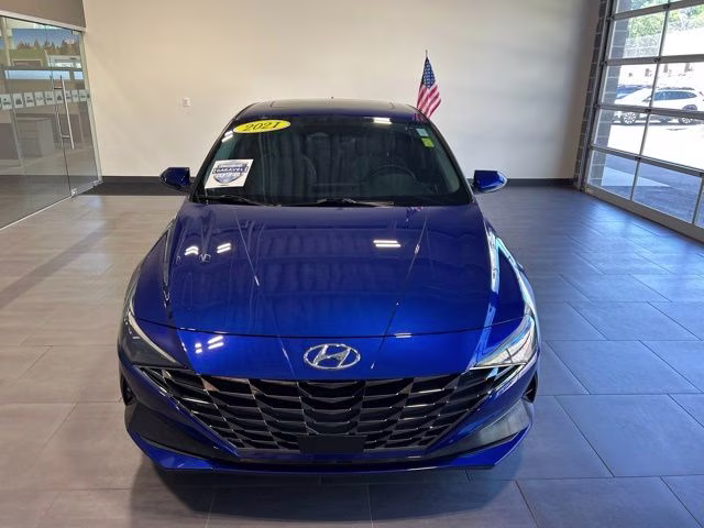 2021 Intense Blue Hyundai Elantra Limited FWD Sedan