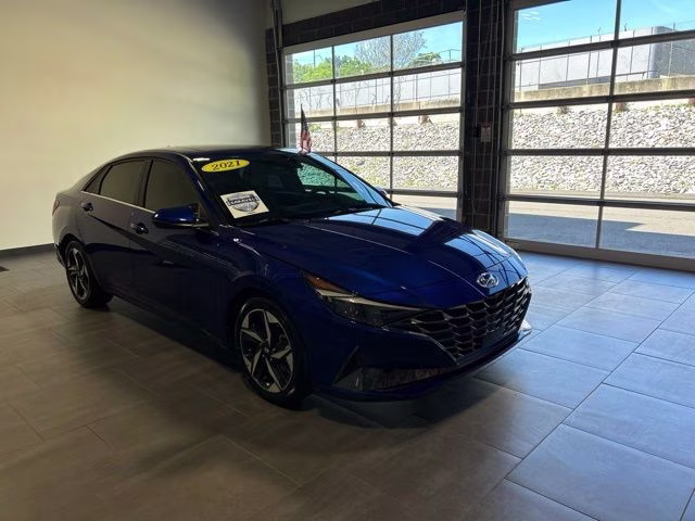 2021 Intense Blue Hyundai Elantra Limited FWD Sedan