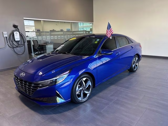 2021 Intense Blue Hyundai Elantra Limited FWD Sedan