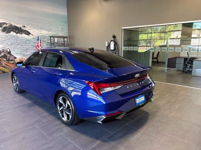 2021 Intense Blue Hyundai Elantra Limited FWD Sedan