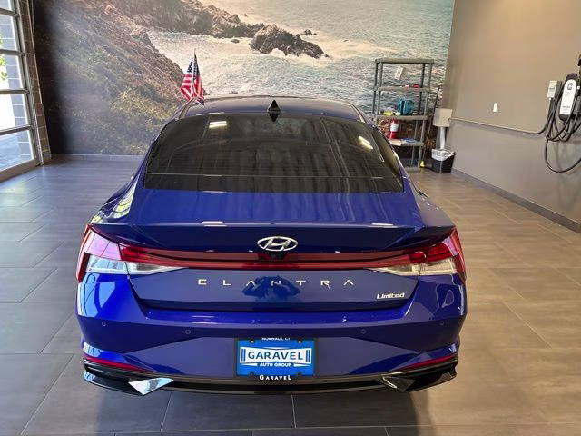 2021 Intense Blue Hyundai Elantra Limited FWD Sedan