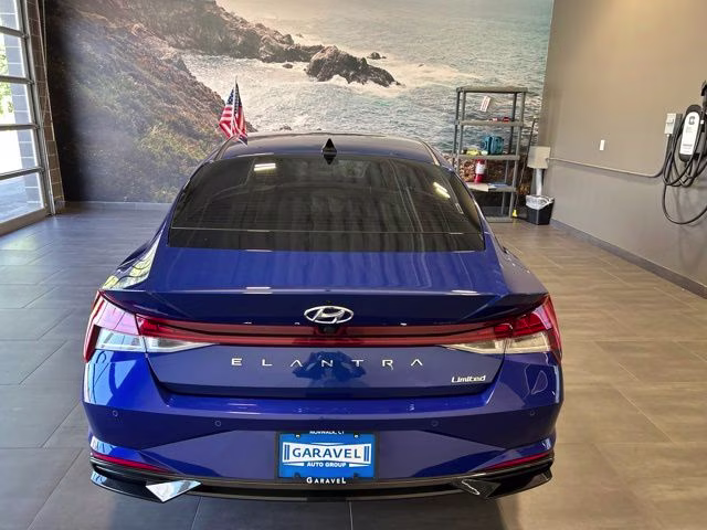 2021 Intense Blue Hyundai Elantra Limited FWD Sedan
