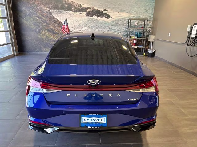 2021 Intense Blue Hyundai Elantra Limited FWD Sedan