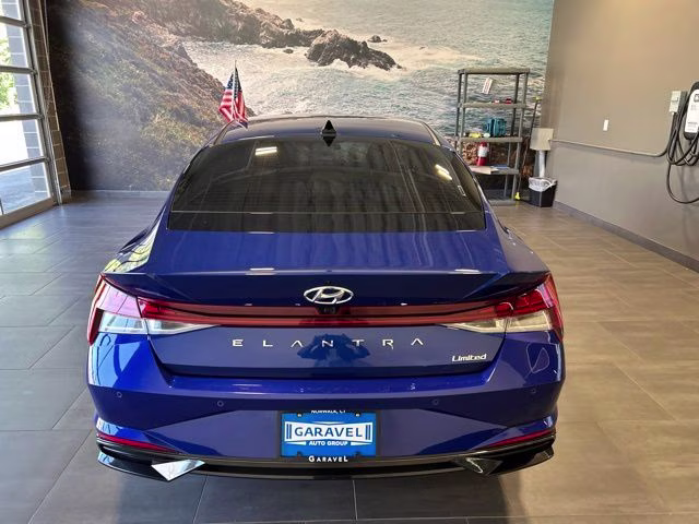 2021 Intense Blue Hyundai Elantra Limited FWD Sedan