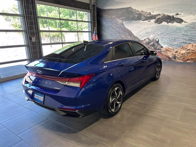 2021 Intense Blue Hyundai Elantra Limited FWD Sedan