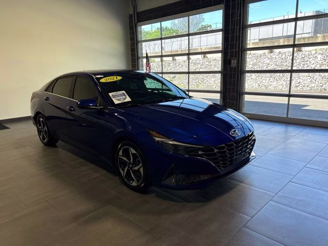 2021 Intense Blue Hyundai Elantra Limited FWD Sedan