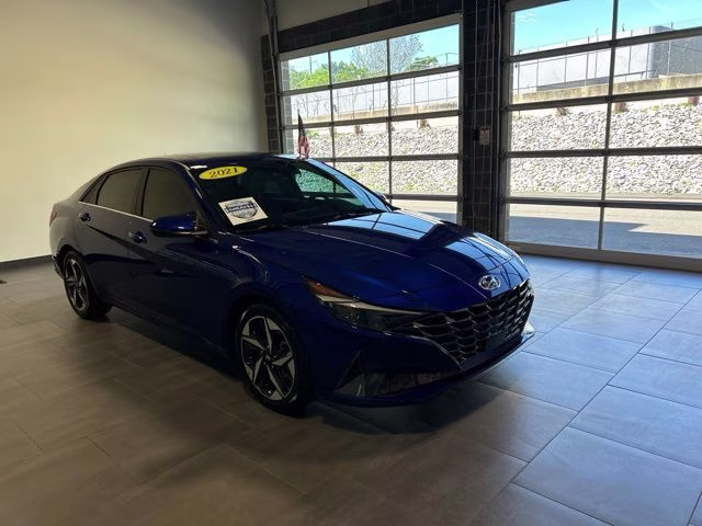 2021 Intense Blue Hyundai Elantra Limited FWD Sedan