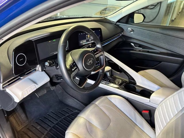 2021 Intense Blue Hyundai Elantra Limited FWD Sedan