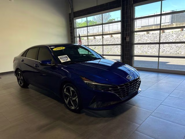 2021 Intense Blue Hyundai Elantra Limited FWD Sedan