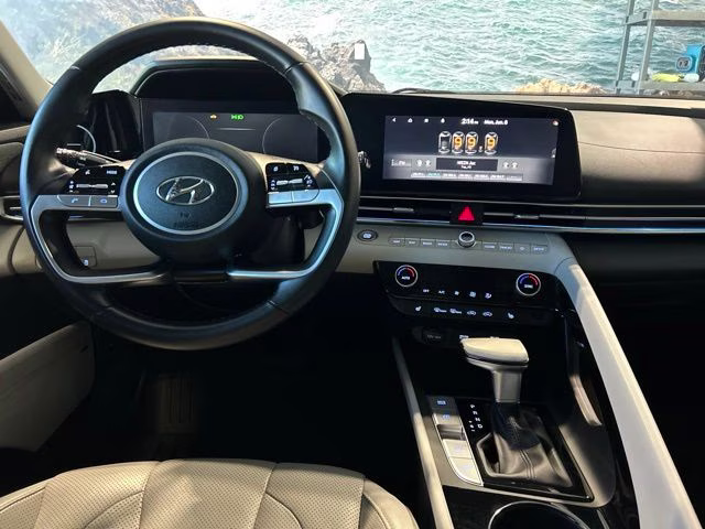 2021 Intense Blue Hyundai Elantra Limited FWD Sedan