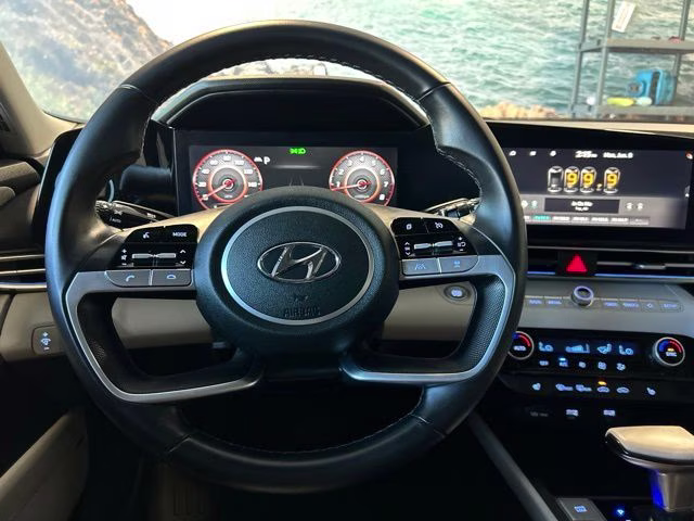 2021 Intense Blue Hyundai Elantra Limited FWD Sedan
