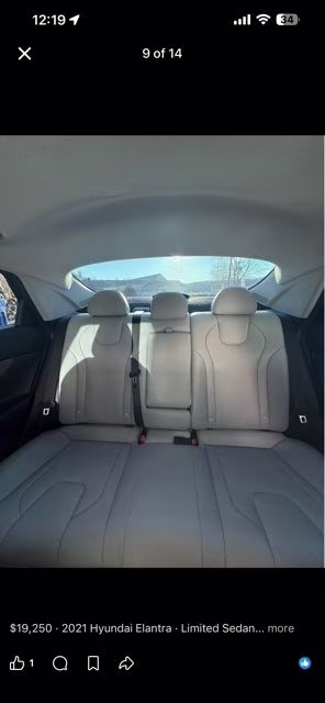 2021 Intense Blue Hyundai Elantra Limited FWD Sedan