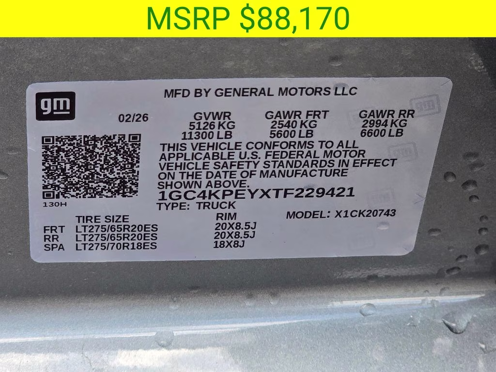2026 Sterling Gray Metallic Chevrolet Silverado 2500HD LTZ 4X4 Truck