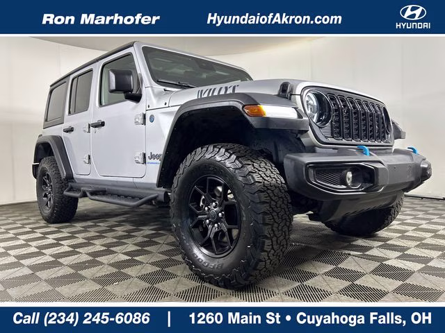 2024 Silver Zynith Clearcoat Jeep Wrangler Willys 4xe 4X4 SUV