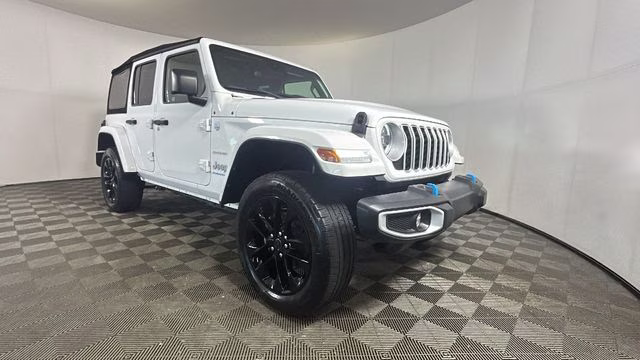 2024 Bright White Clearcoat Jeep Wrangler Sahara 4xe 4X4 SUV