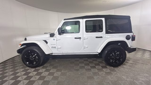 2024 Bright White Clearcoat Jeep Wrangler Sahara 4xe 4X4 SUV