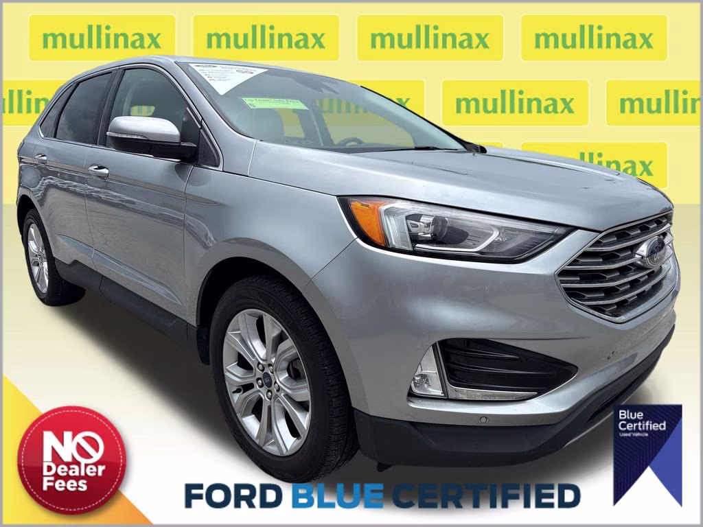 2021 Iconic Silver Metallic Ford Edge Titanium FWD SUV