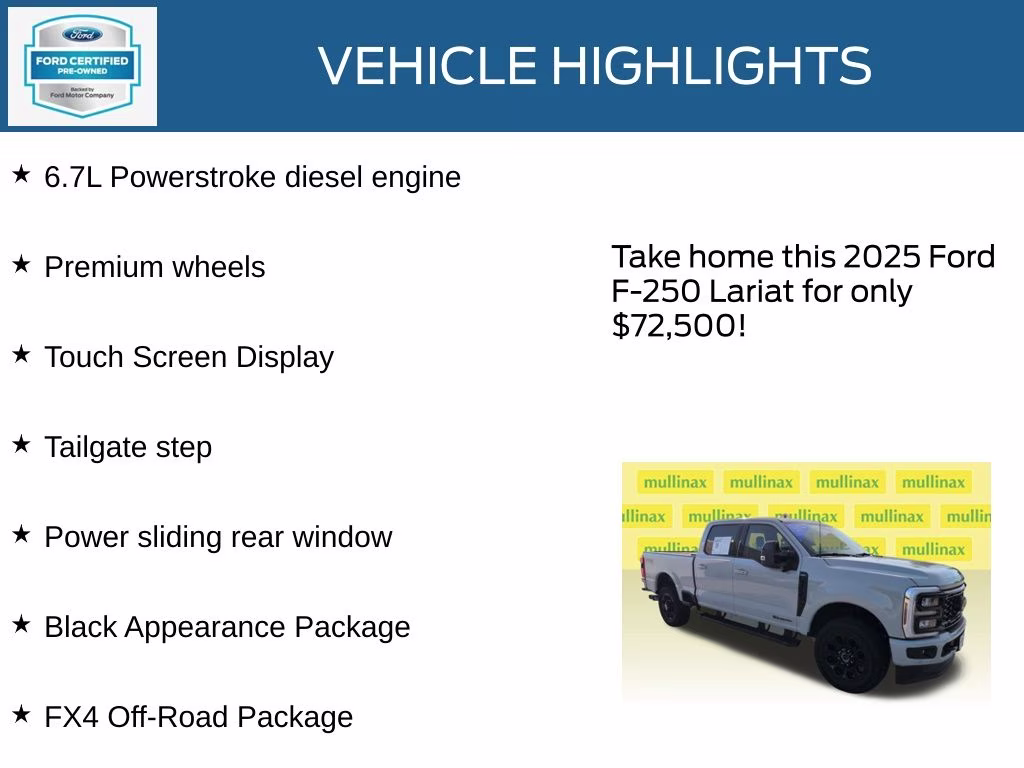 2025 Avalanche Ford Super Duty F-250 SRW Lariat 4X4 Truck