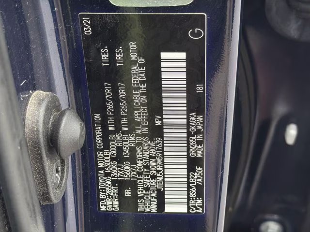 2021 Nautical Blue Metallic Toyota 4Runner SR5 Premium 4X4 SUV