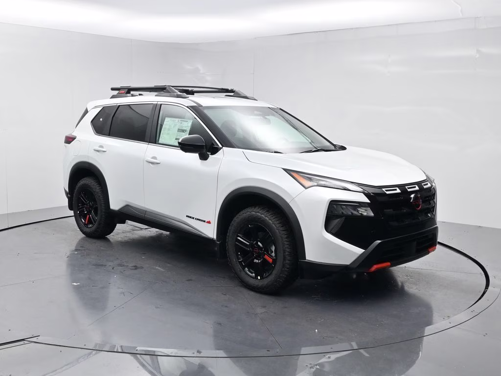 2026 Everest White Pearl Tricoat Nissan Rogue Rock Creek AWD SUV