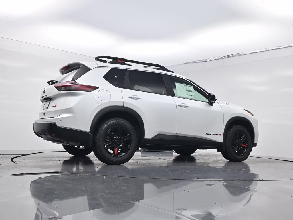 2026 Everest White Pearl Tricoat Nissan Rogue Rock Creek AWD SUV