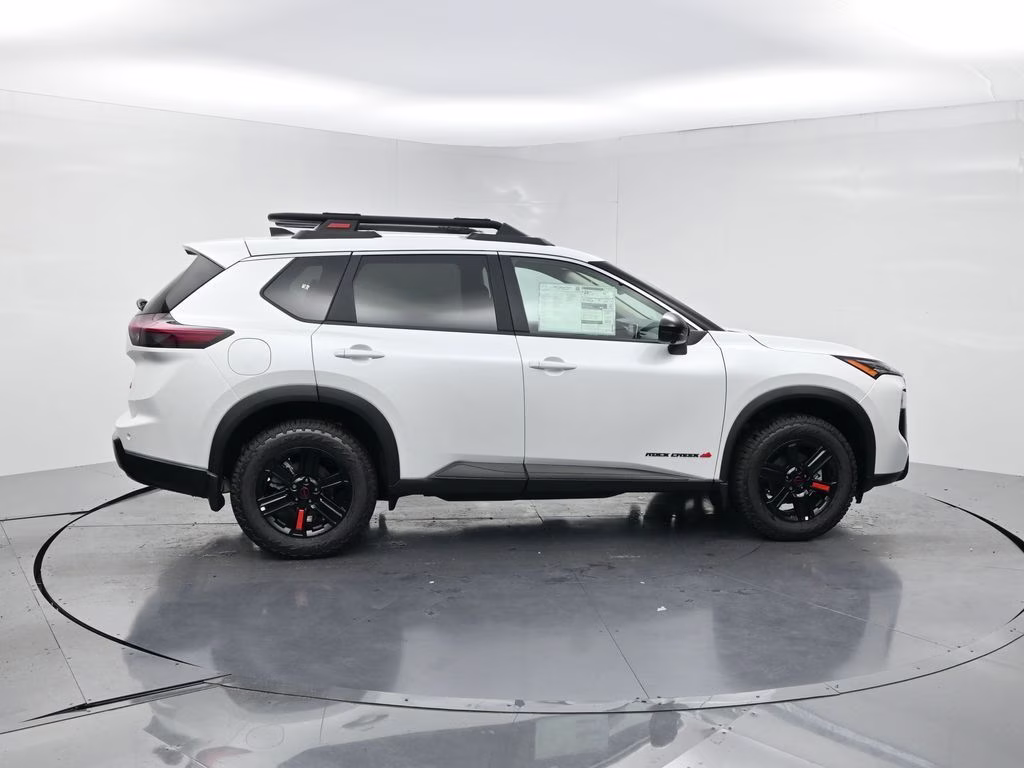 2026 Everest White Pearl Tricoat Nissan Rogue Rock Creek AWD SUV