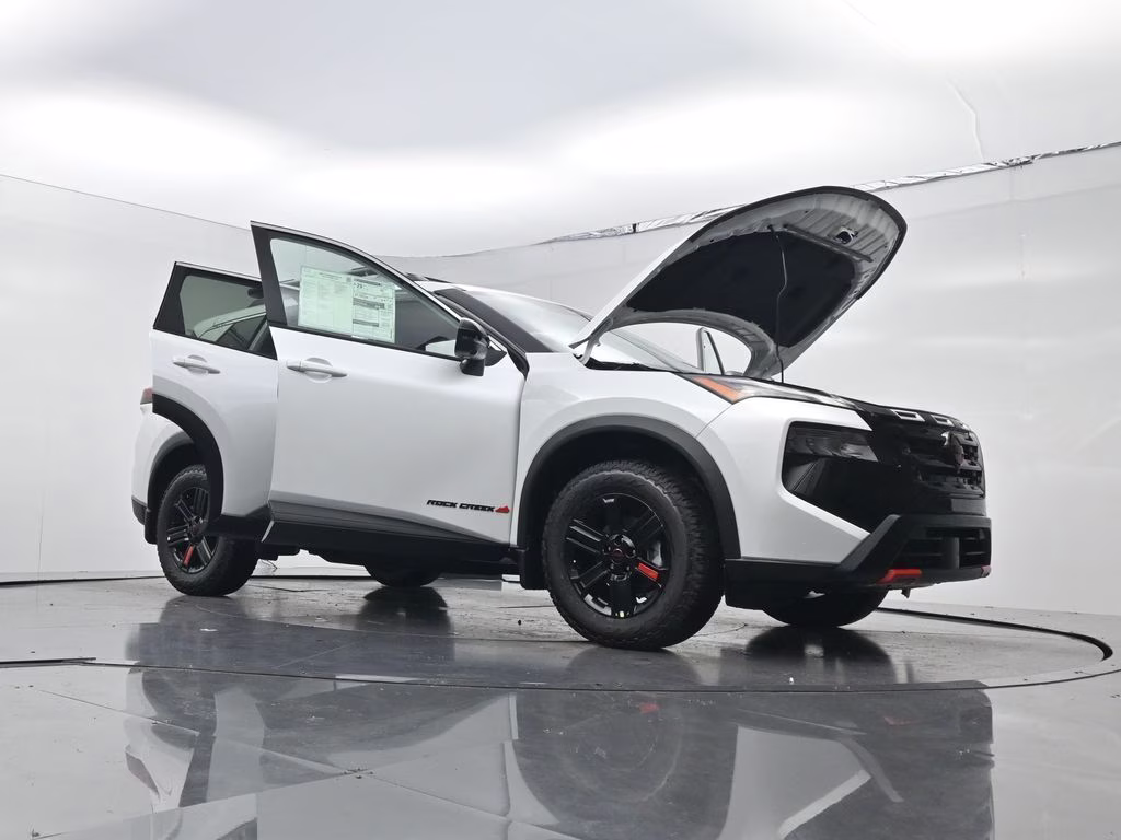 2026 Everest White Pearl Tricoat Nissan Rogue Rock Creek AWD SUV