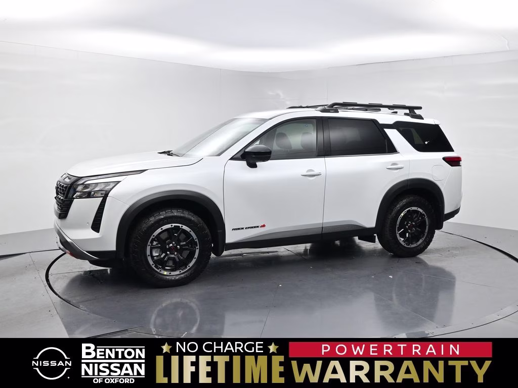 2026 Everest White Pearl Tricoat Nissan Pathfinder Rock Creek 4X4 SUV