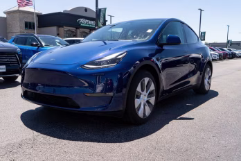 2024 Blue Tesla Model Y Long Range AWD SUV