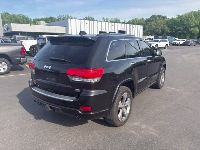 2015 Brilliant Black Crystal Pearlcoat Jeep Grand Cherokee Overland 4X4 SUV