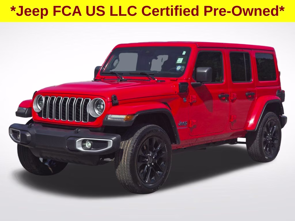 2025 Firecracker Red Clearcoat Jeep Wrangler Sahara 4xe 4X4 SUV