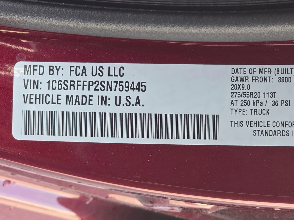 2025 Delmonico Red Pearlcoat Ram 1500 Big Horn/Lone Star 4X4 Truck