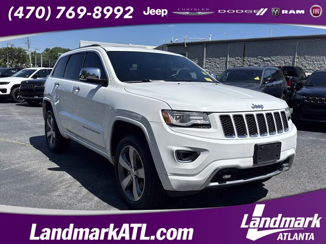 2015 Bright White Clearcoat Jeep Grand Cherokee Overland 4X4 SUV