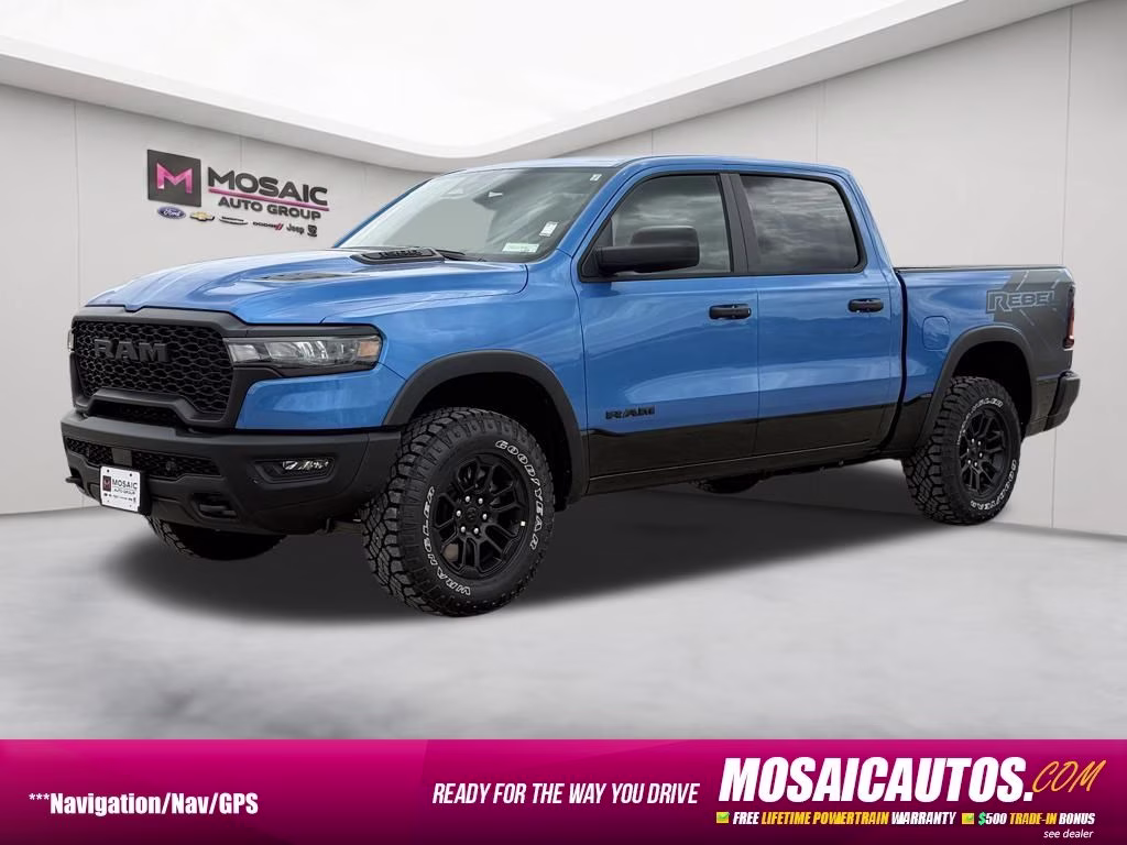 2026 Hydro Blue Pearlcoat Ram 1500 Rebel 4X4 Truck
