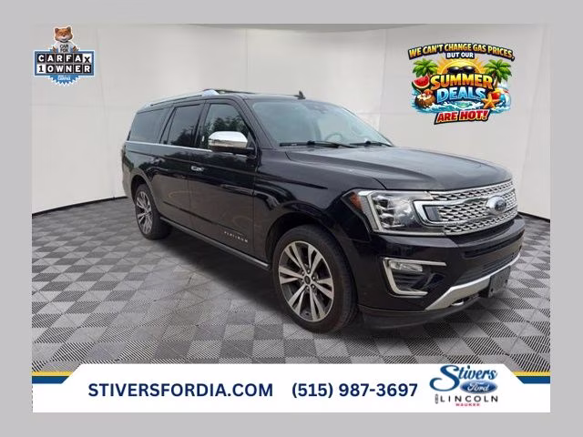 2021 Agate Black Metallic Ford Expedition Max Platinum 4X4 SUV
