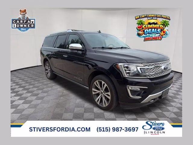 2021 Agate Black Metallic Ford Expedition Max Platinum 4X4 SUV
