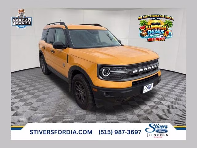2022 Cyber Orange Metallic Tricoat Ford Bronco Sport Big Bend 4X4 SUV