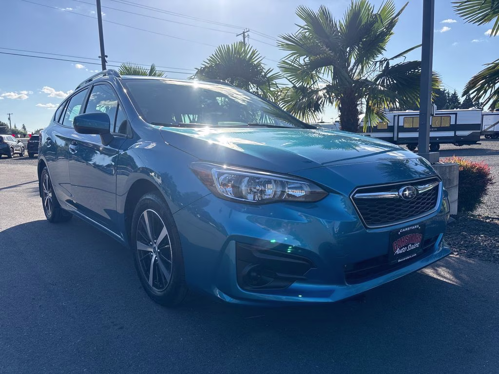2019 Island Blue Pearl Subaru Impreza 2.0i Premium AWD Crossover