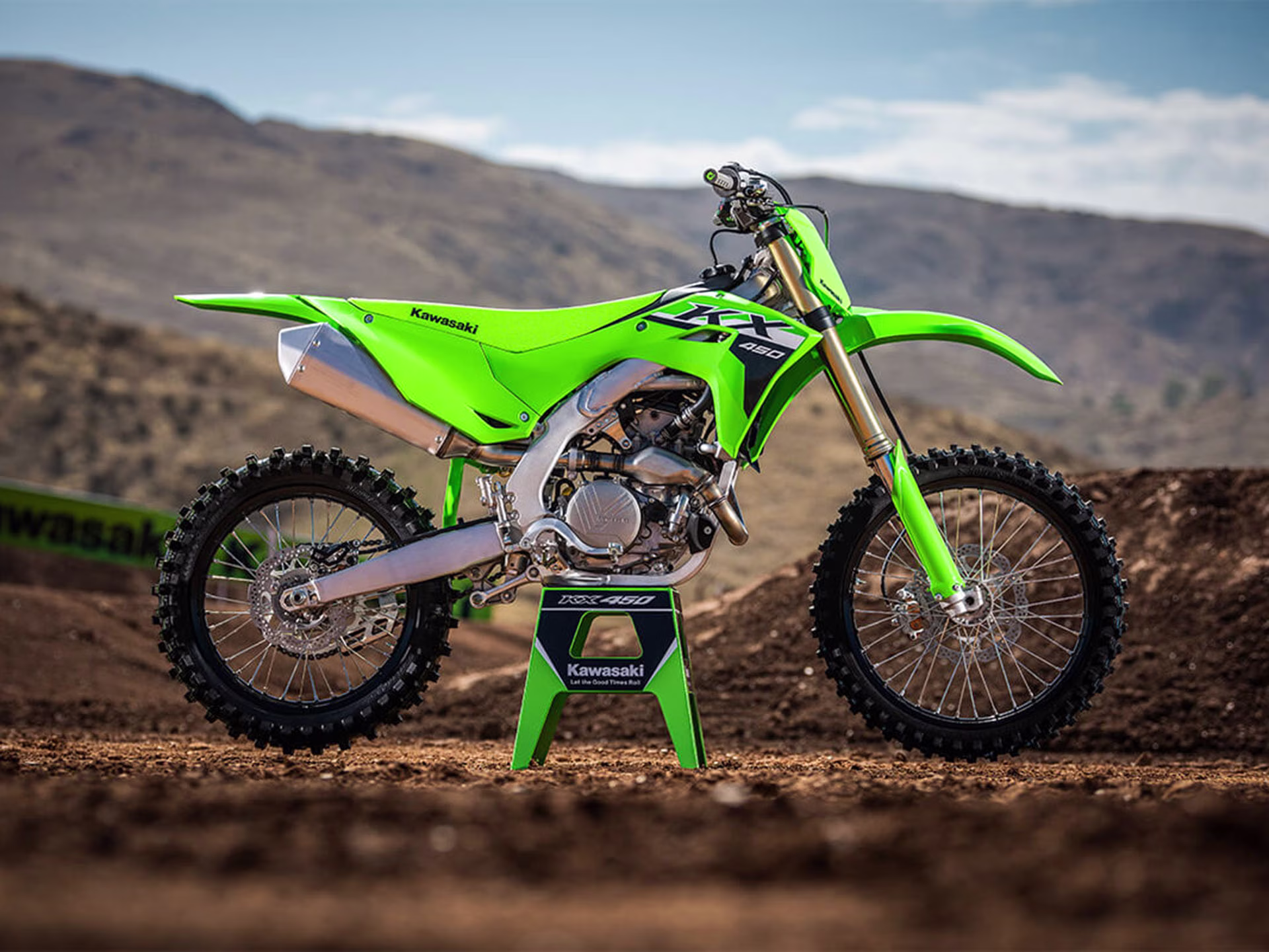 2024 Lime Green Kawasaki KX 450 Motorcycle
