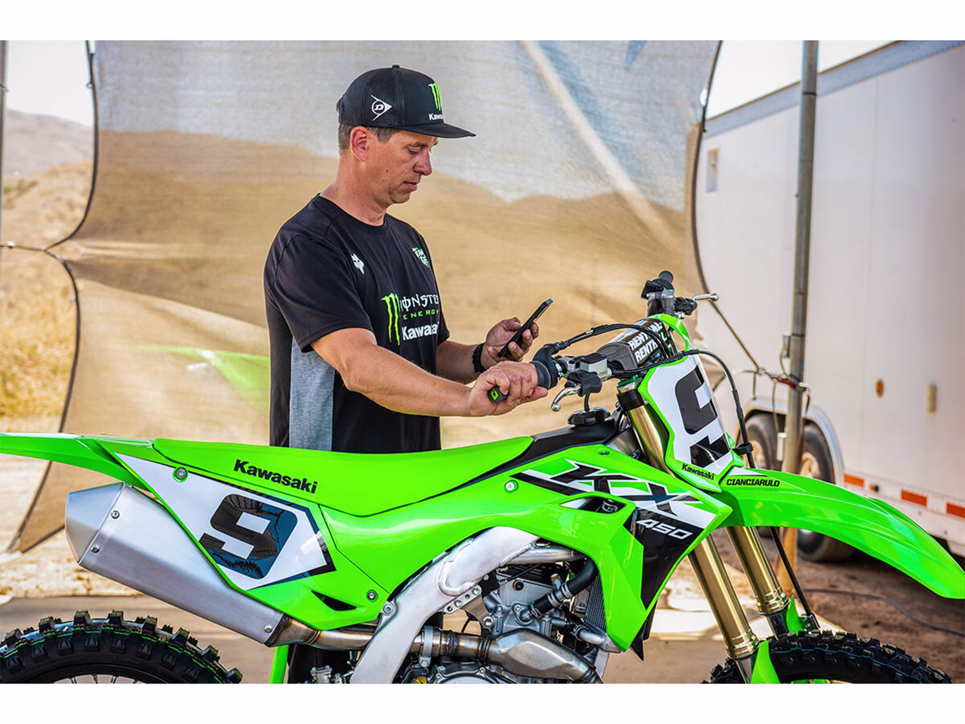 2024 Lime Green Kawasaki KX 450 Motorcycle