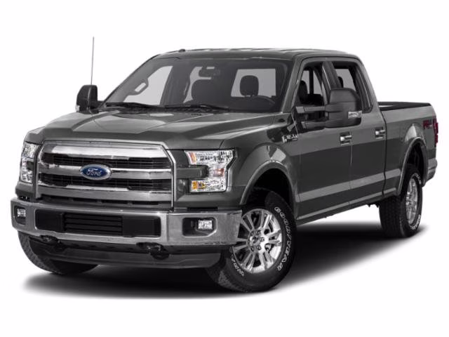 2015 White Platinum Metallic Tri-Coat Ford F-150 Crew Cab Lariat w/Leather, 8 Touch Scree RWD Truck