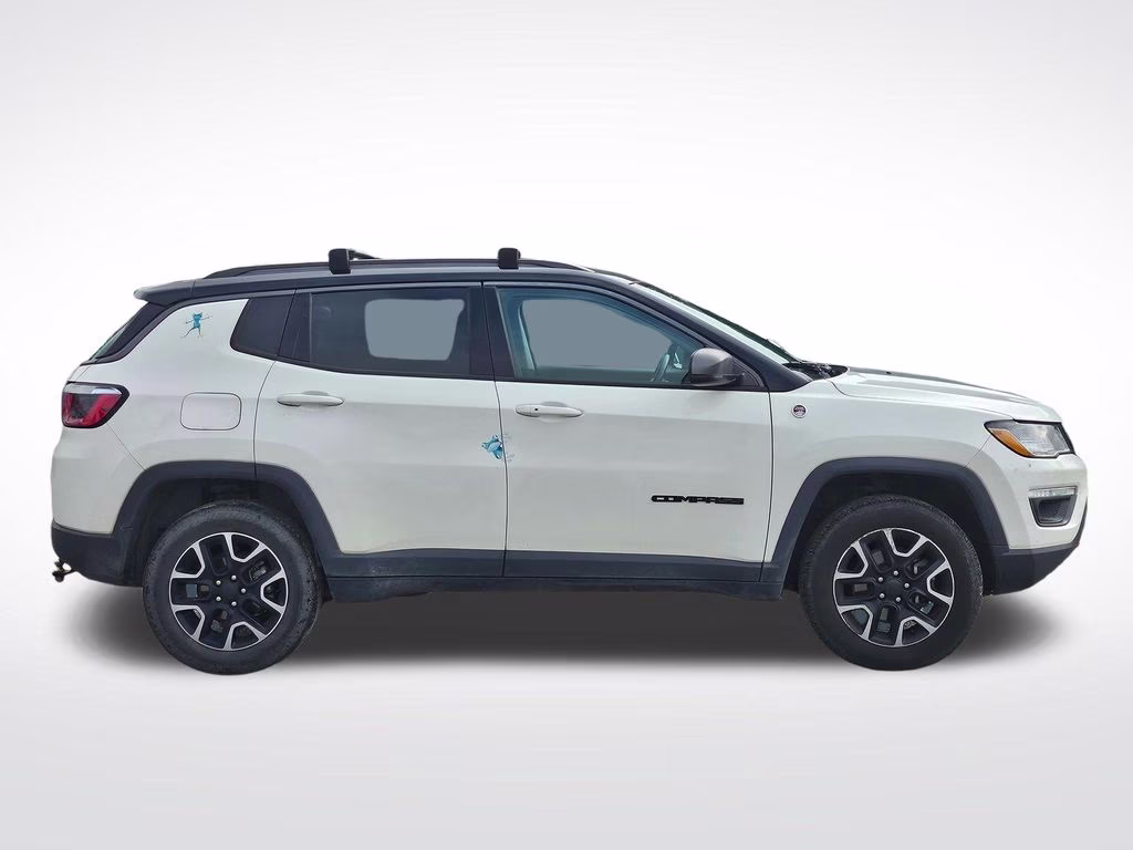 2019 White Clearcoat Jeep Compass Trailhawk 4X4 SUV