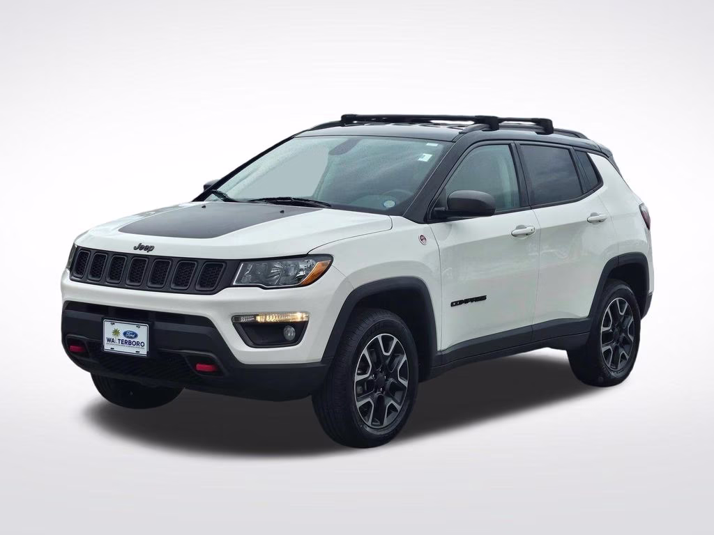 2019 White Clearcoat Jeep Compass Trailhawk 4X4 SUV