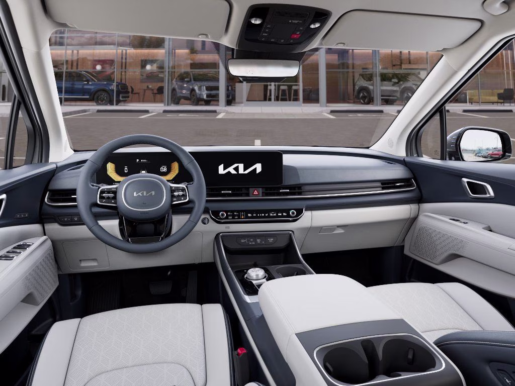 2026 Ceramic Silver Kia Carnival Hybrid EX FWD Van